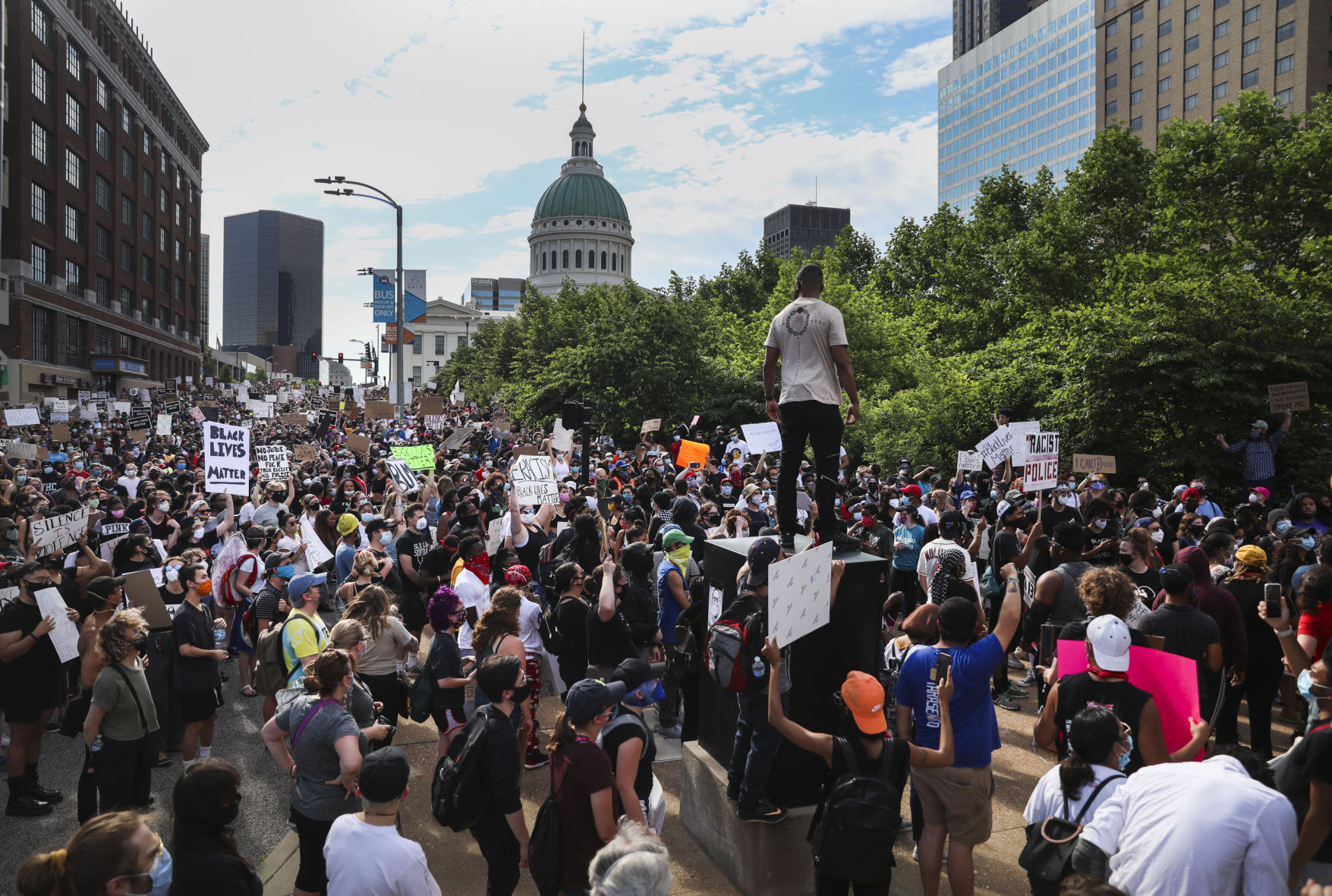 Marchers wind through Downtown St. Louis